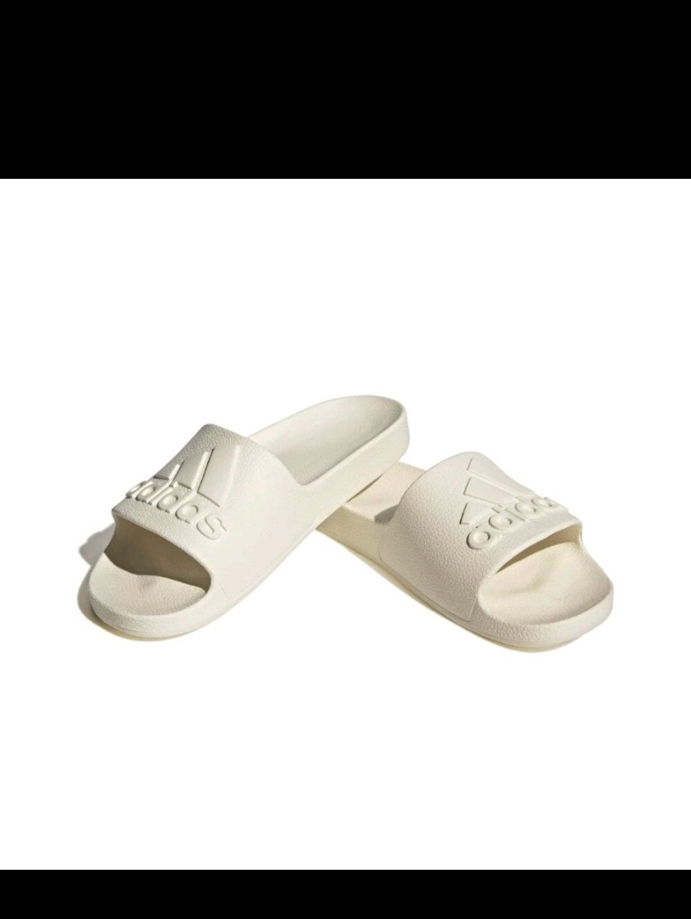 adidas Adilette Aqua Unisex Off White IF7370 Cloudfoam Shower Slides - Picture 3 of 9